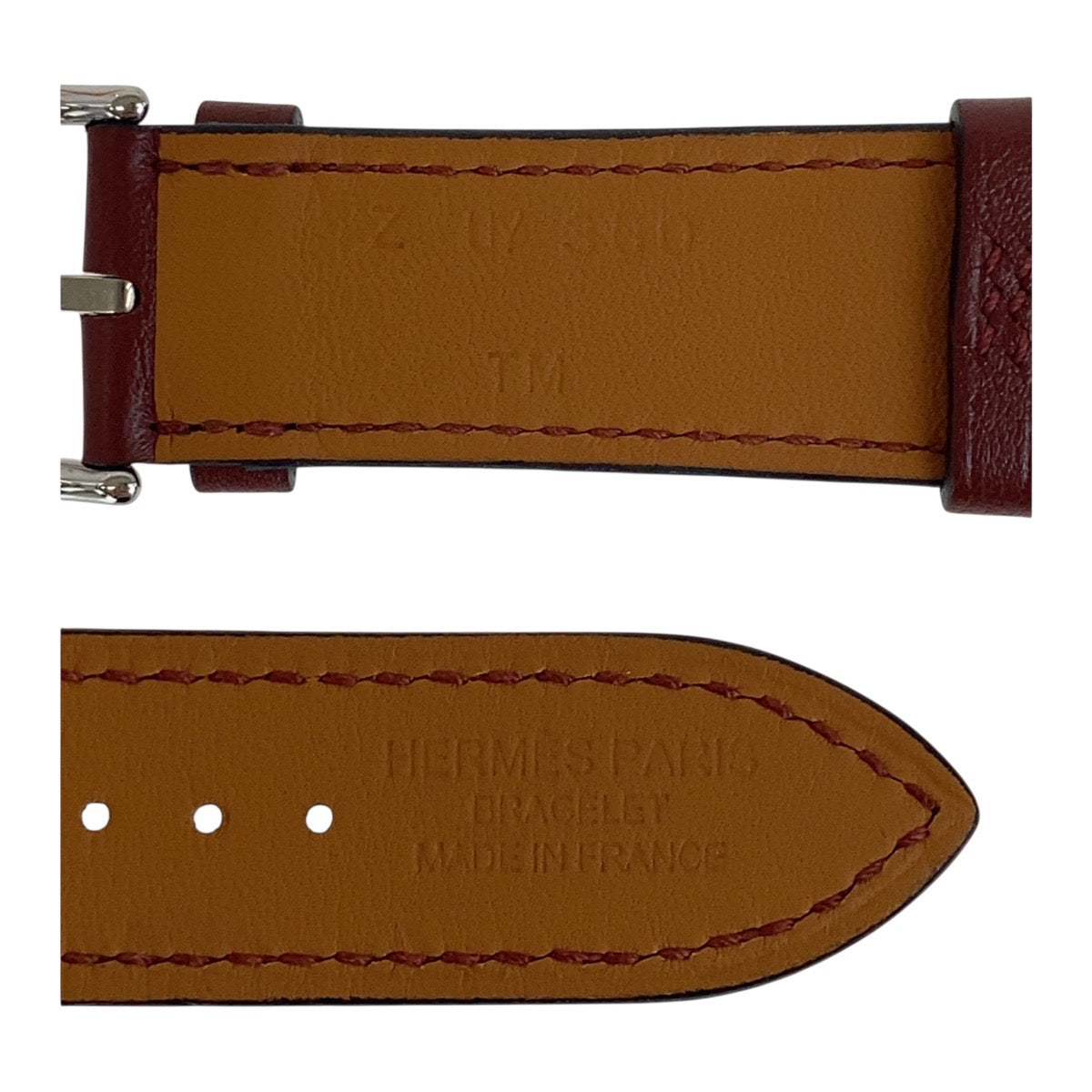 Hermes Watches Leather.Stainless Steel Wine-Red