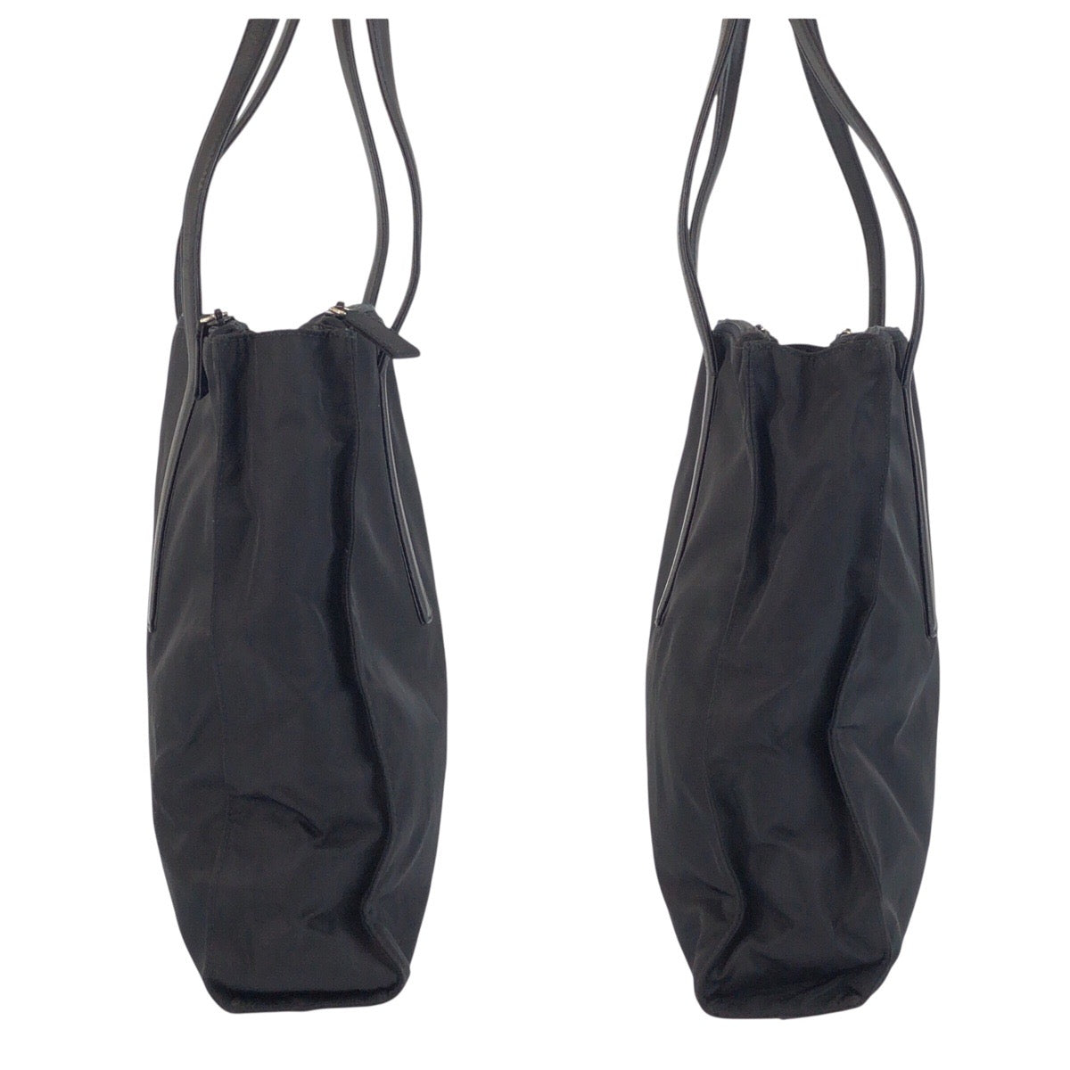 Prada Shoulder Bag Nylon Black Silvermetal Shoulder Bag Tote Bag Test Triangle With Logo Women