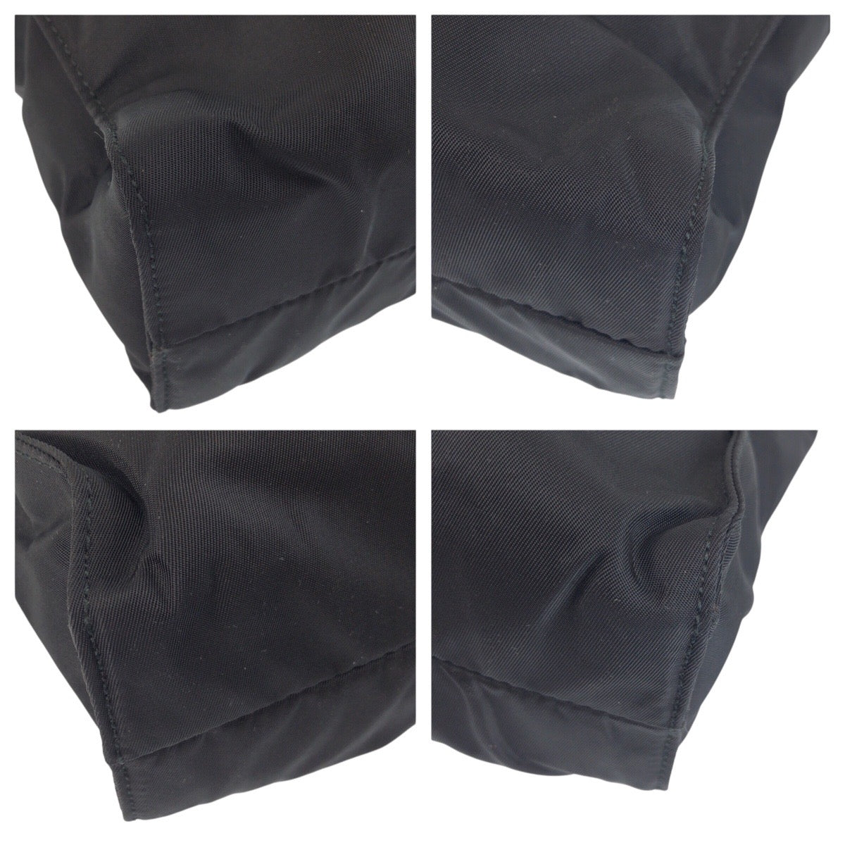 Prada Shoulder Bag Nylon Black Silvermetal Shoulder Bag Tote Bag Test Triangle With Logo Women
