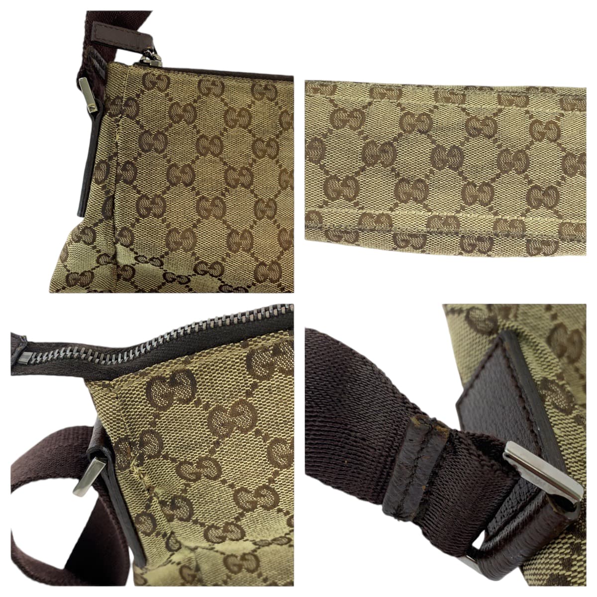 Gucci Shoulder Bag 114273 Gg Canvas Brown Beige Silvermetal Shoulder Bag Messenger Bag Women