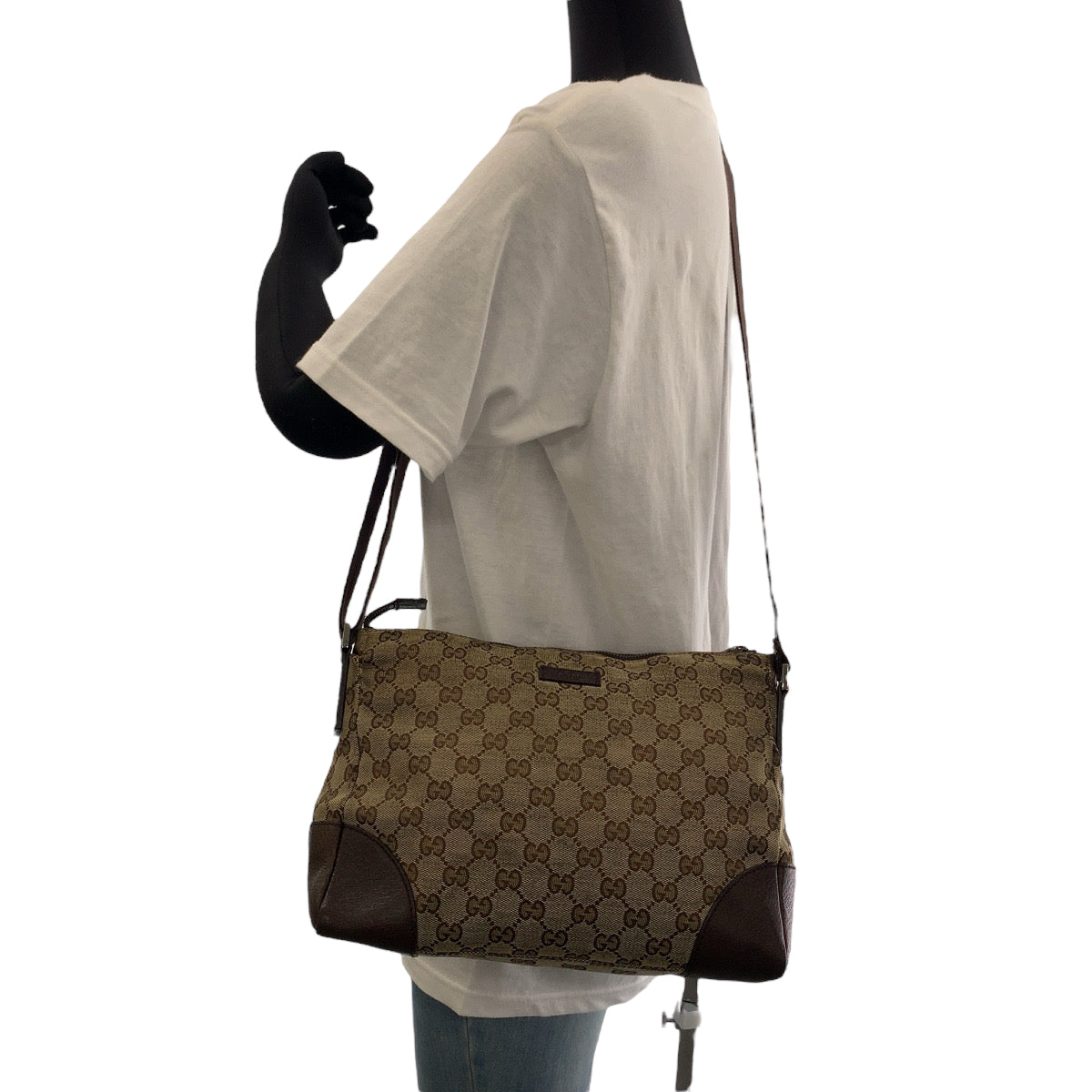 Gucci Shoulder Bag 114273 Gg Canvas Brown Beige Silvermetal Shoulder Bag Messenger Bag Women