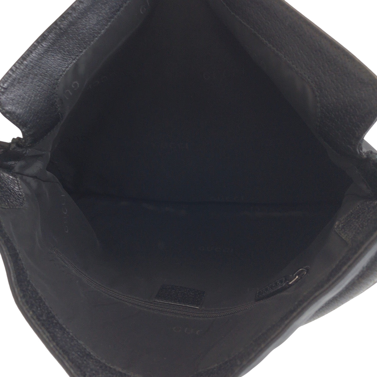 Gucci Shoulder Bag 001 3355 Nylon Black Silver Metal Jackie Women