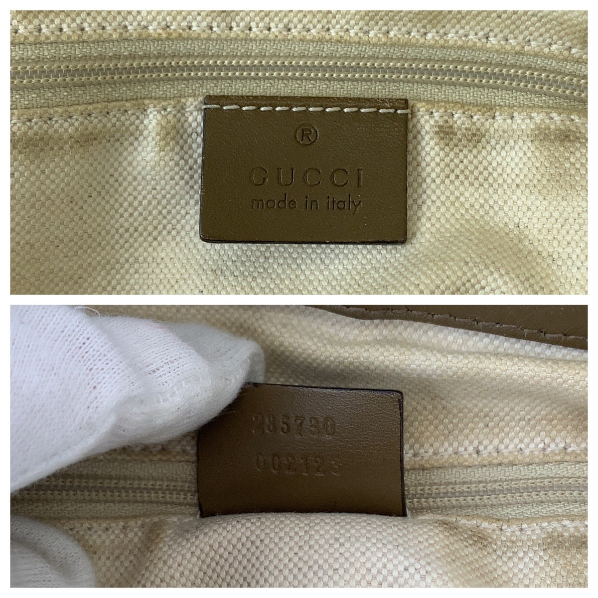 Gucci Tote Bag 285730 Gg Canvas Brown Gold Metal Tote Bag Shoulder Bag 2Way Sukey Women