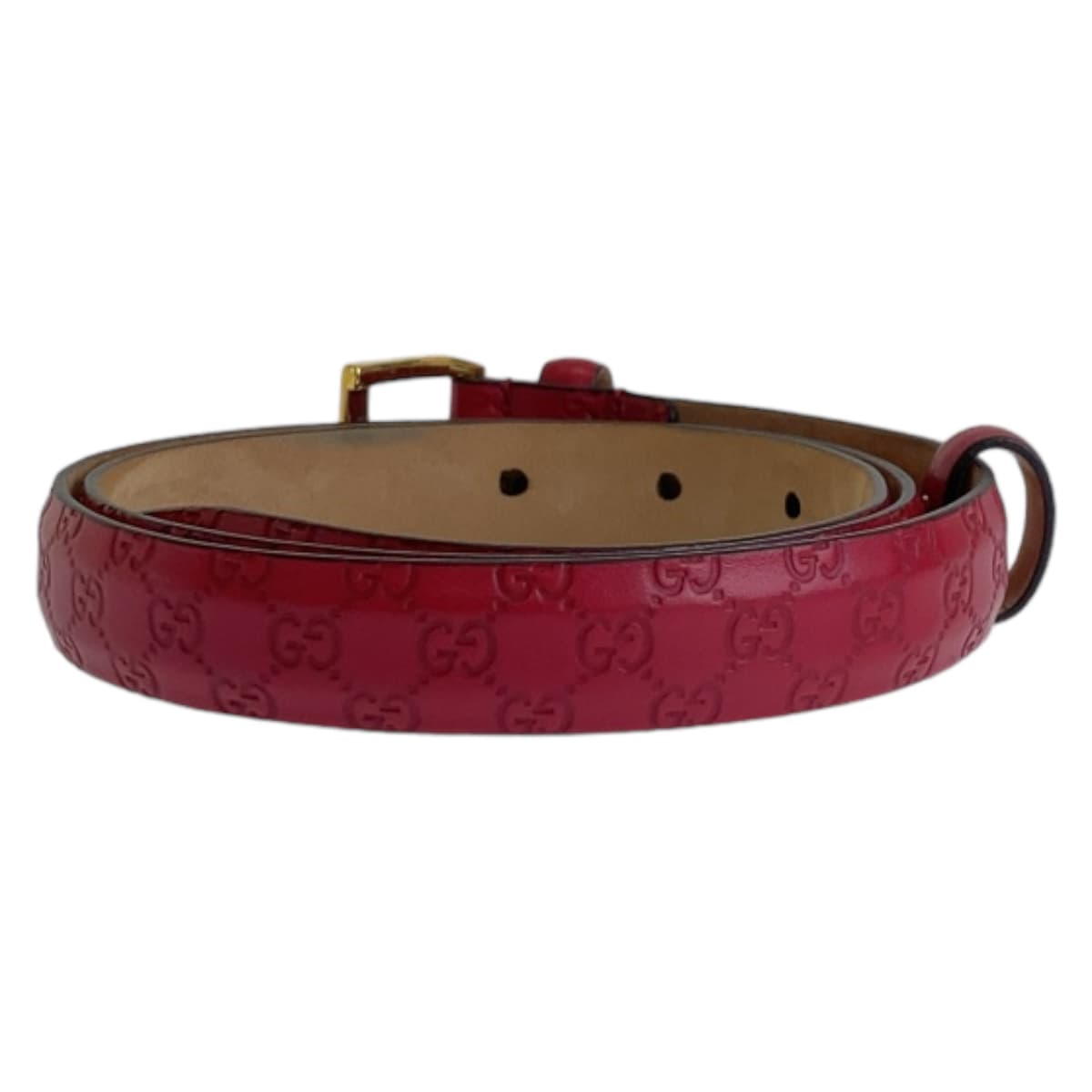Gucci Belt 269813 Leather Red Guccisima 34