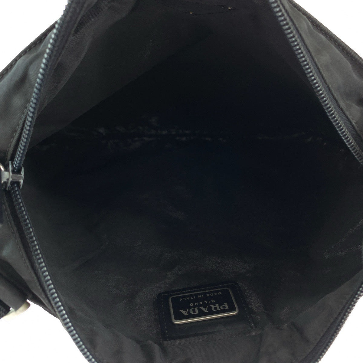 Prada Shoulder Bag Nylon Black Silvermetal Shoulder Bag Messenger Bag Test Triangle With Logo Women