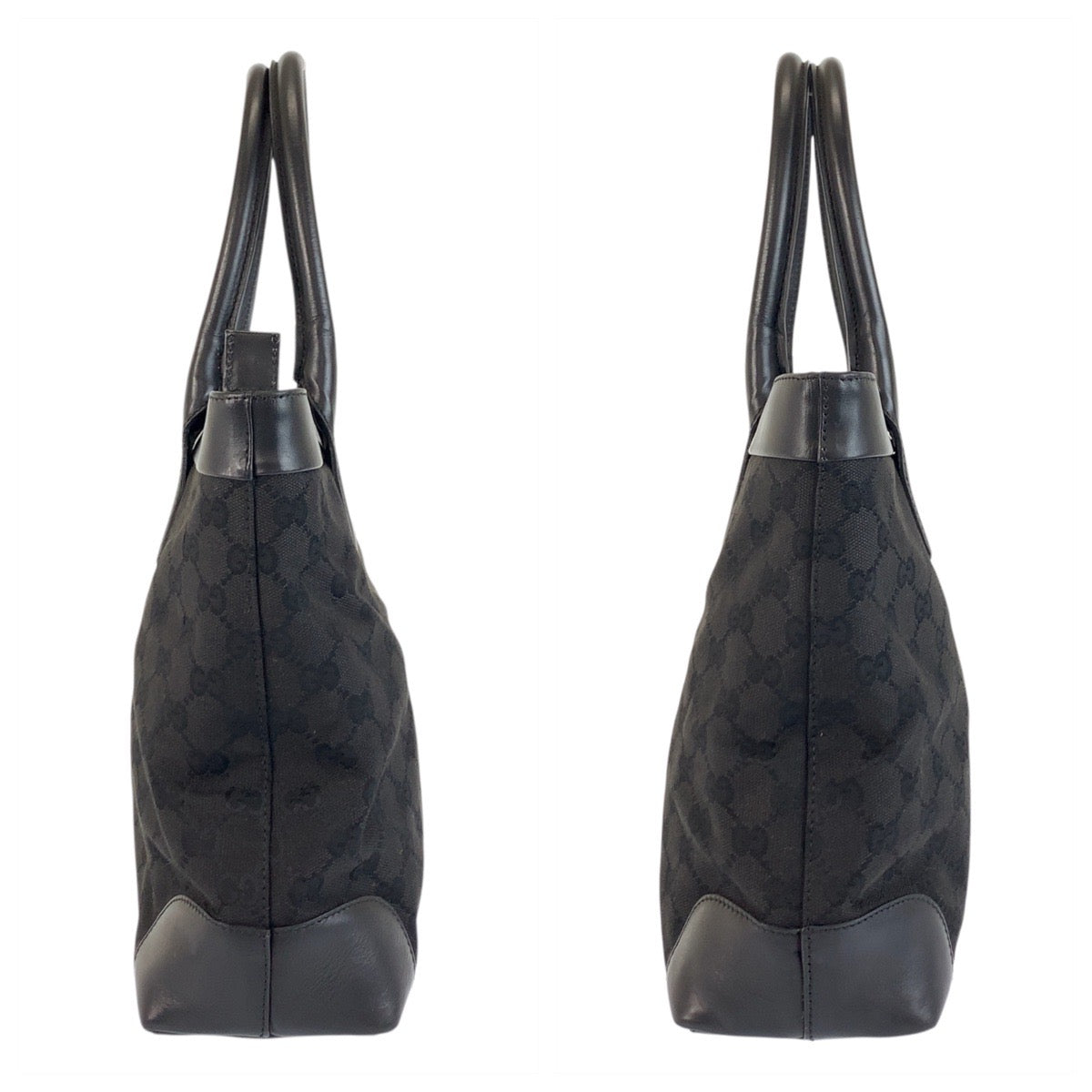 Gucci Tote Bag 002 1119 Gg Canvas, Leather Black Black Tote Bag Shoulder Bag Women