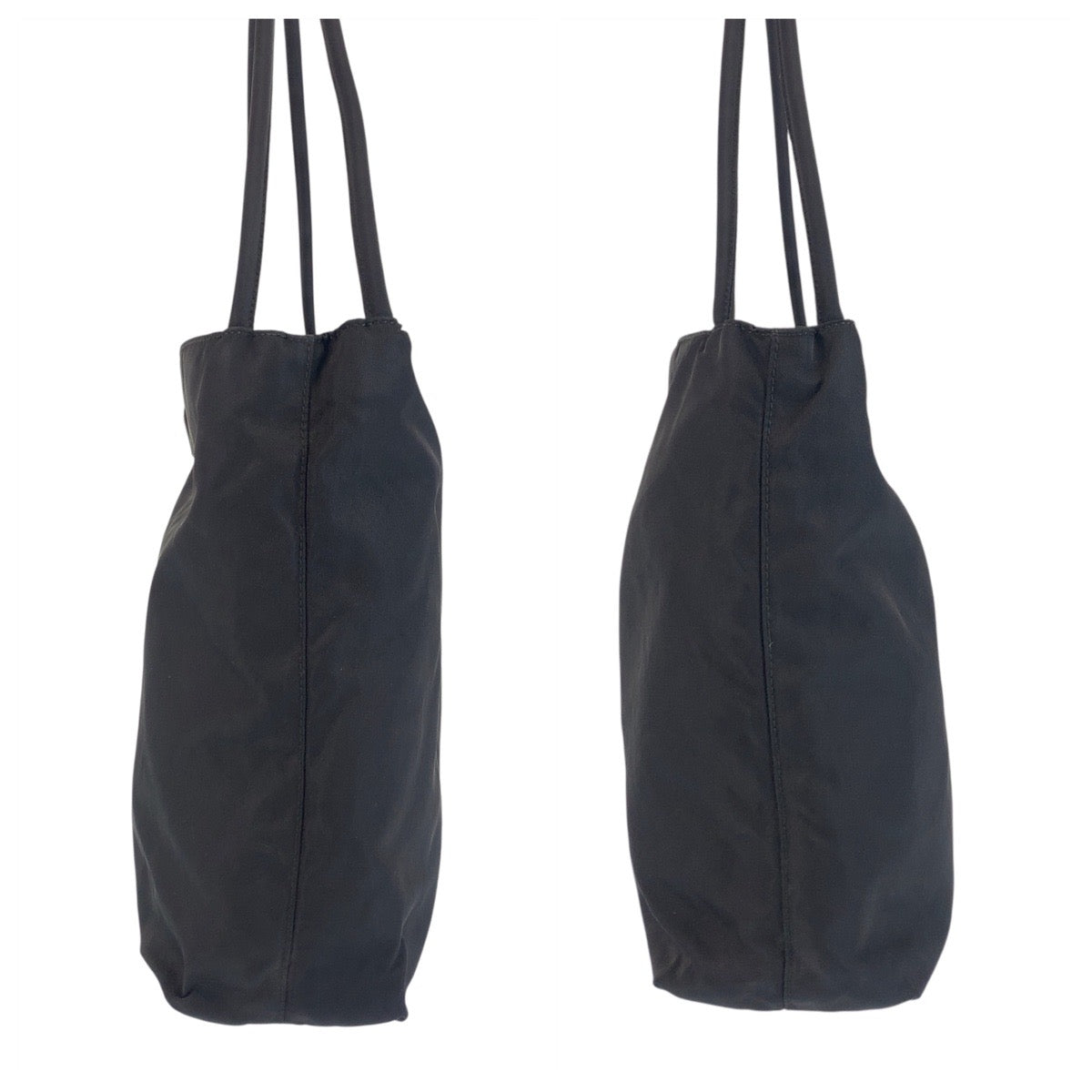 Prada Tote Bag Nylon Black Tote Bag Shoulder Bag Test Triangle With Logo Women