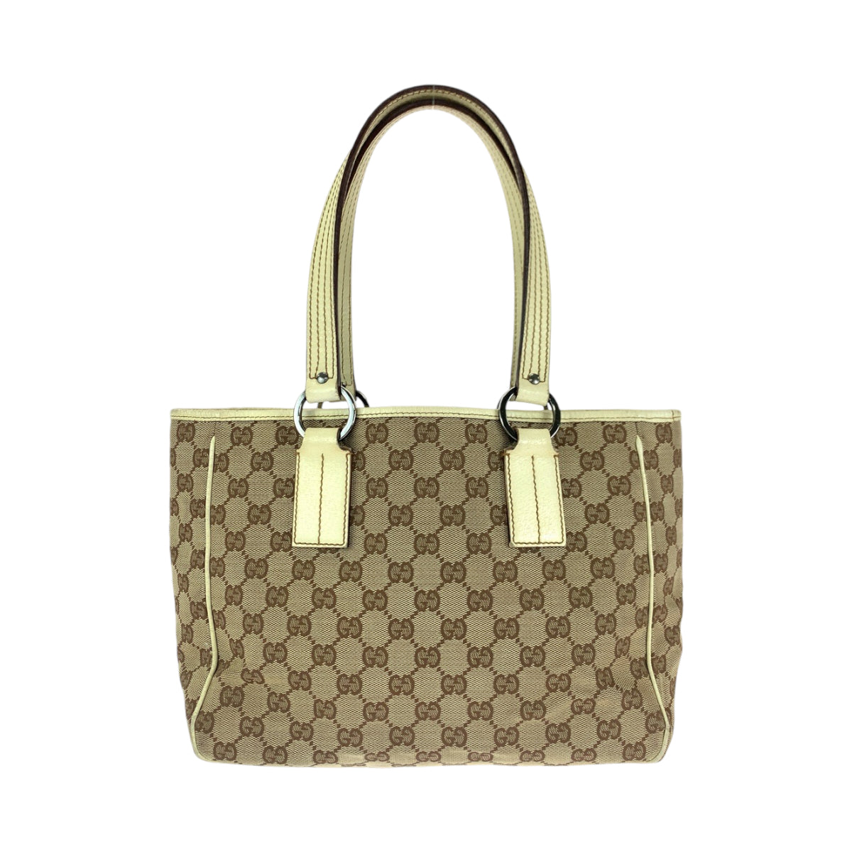 Gucci Tote Bag 113019 Gg Canvas Beige Brown Tote Bag Shoulder Bag Women