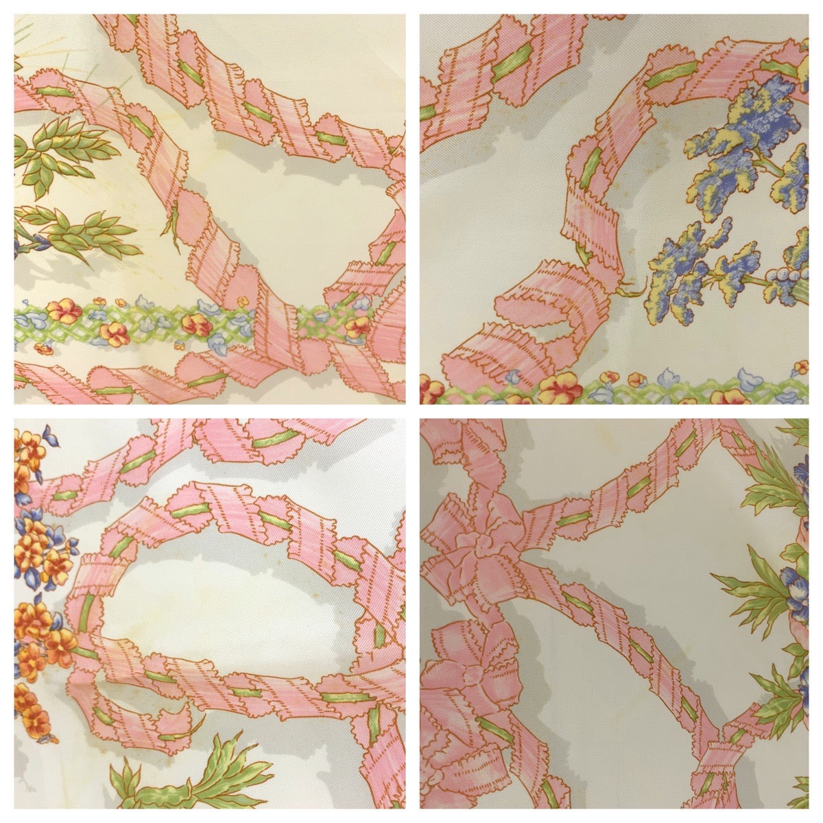Hermes Scarf Silk Ivory Pink Le Sacre Du Printemps Carre90