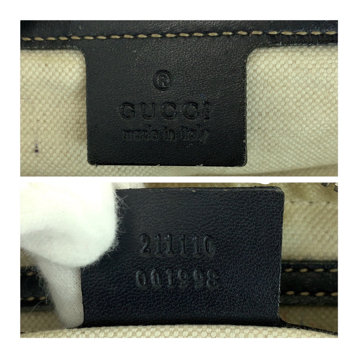 Gucci Shoulder Bag 211110 Gg Supreme Canvas Beige Navy Silvermetal Shoulder Bag Bum Bag Sling Bag