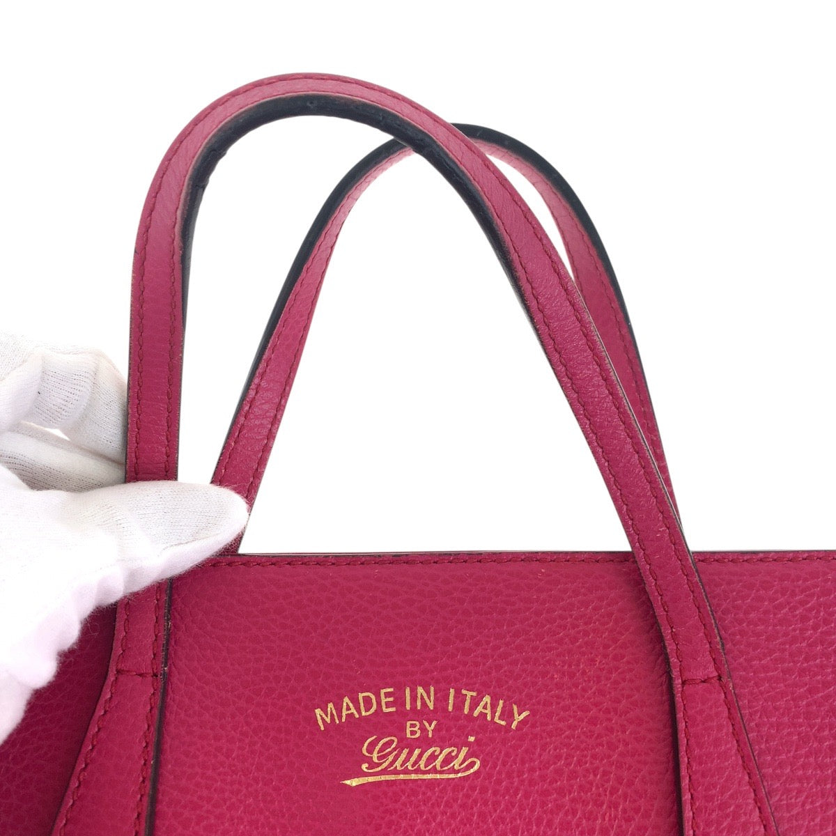 Gucci Tote Bag 368824 Leather Pink Gold Metal Tote Bag Shoulder Bag 2Way Swing Women