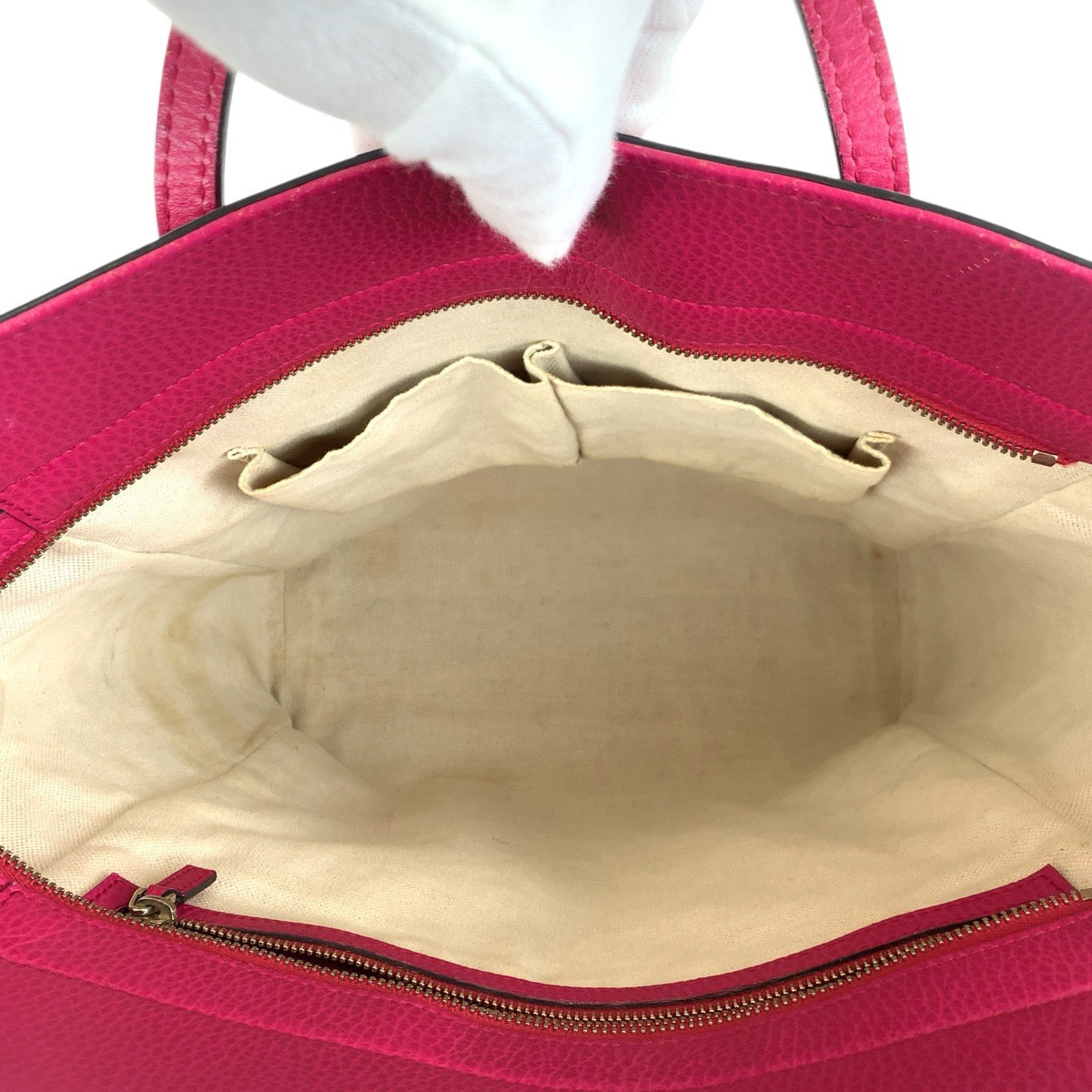 Gucci Tote Bag 368824 Leather Pink Gold Metal Tote Bag Shoulder Bag 2Way Swing Women