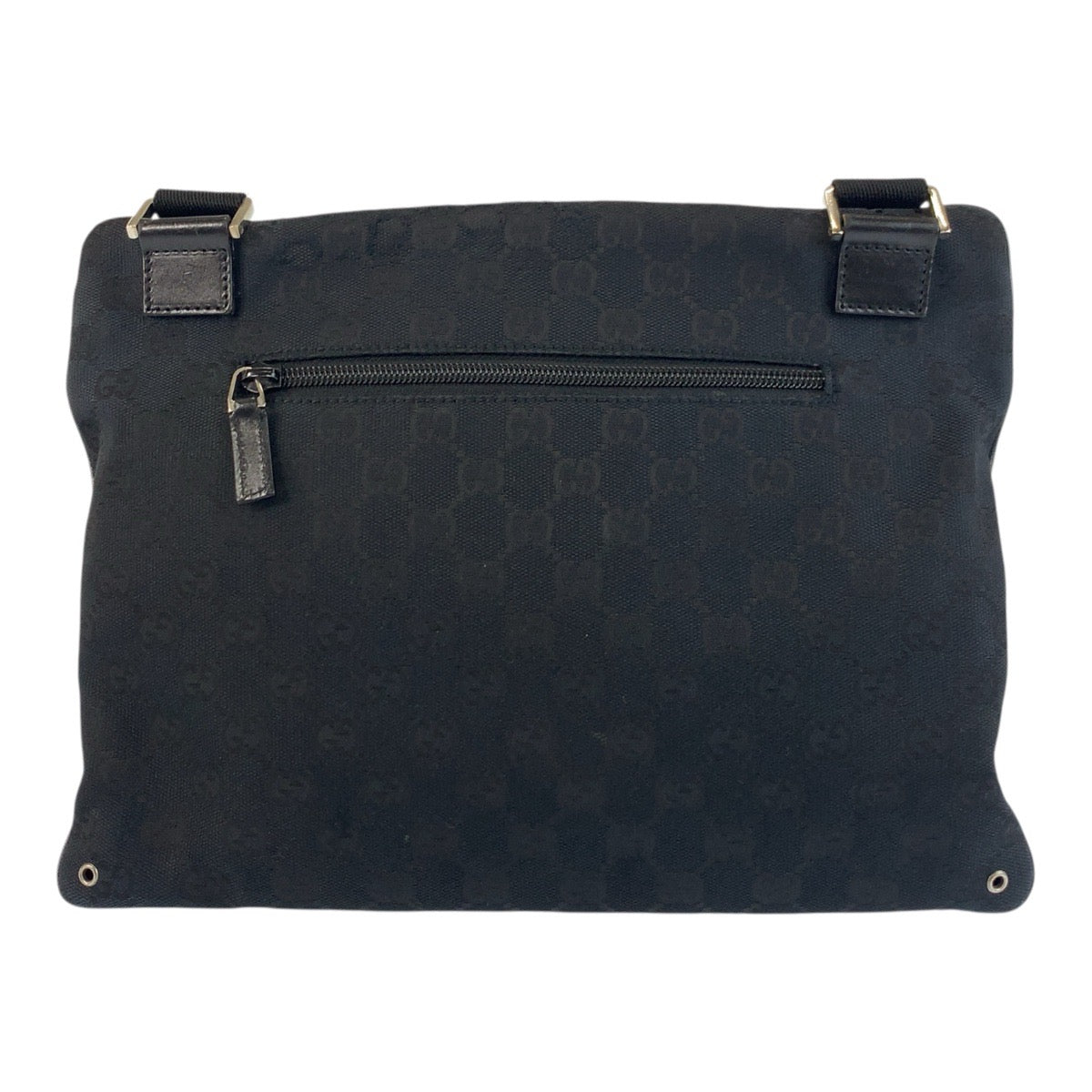 Gucci Shoulder Bag 90476 Gg Canvas, Leather Black Shoulder Bag Messenger Bag Unisex Women
