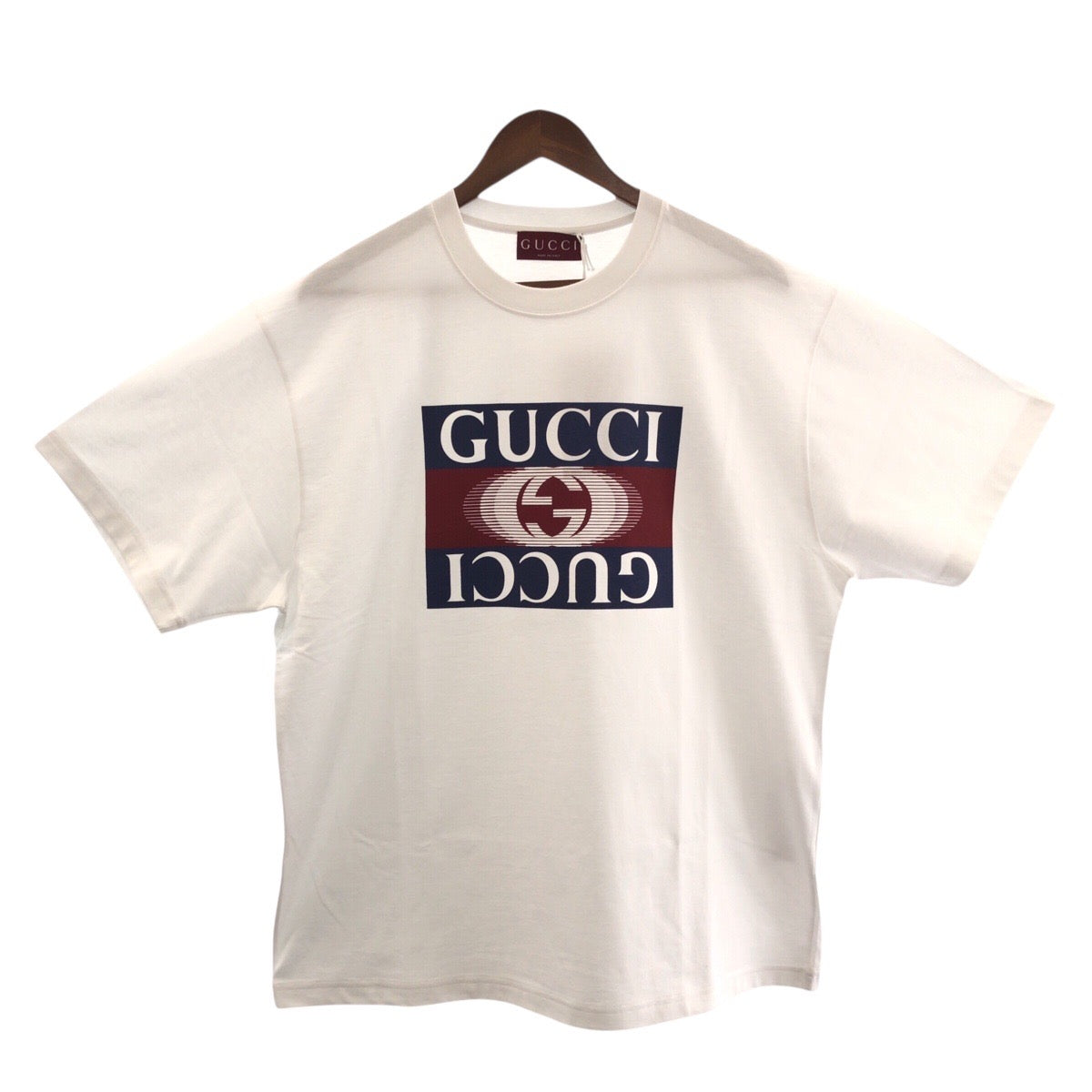 Gucci Short Sleeve T-Shirt 796395 Cotton White Multicolor Mens Xl