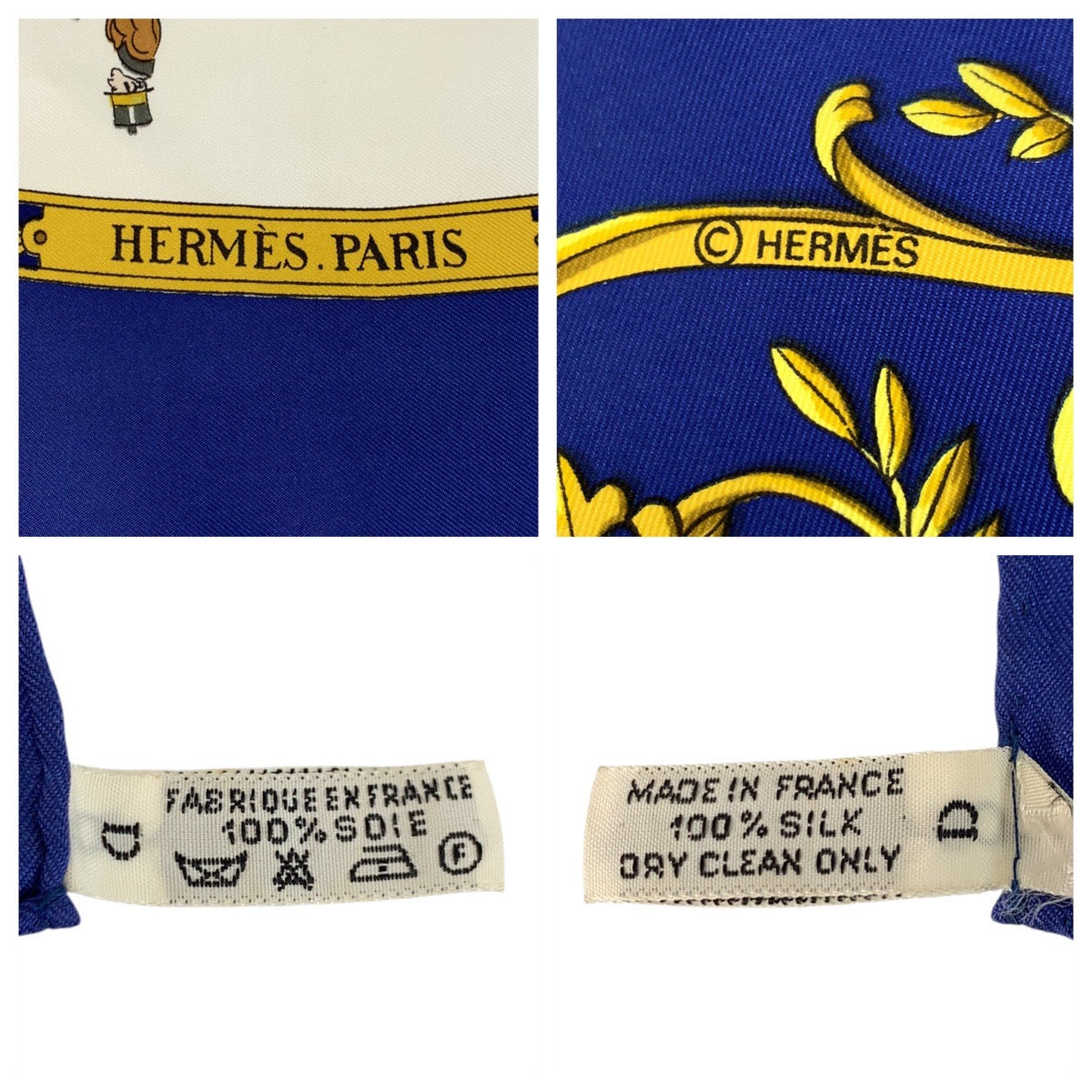 Hermes Scarf Silk Blue Multicolor La Promenade De Longchamps Carre90