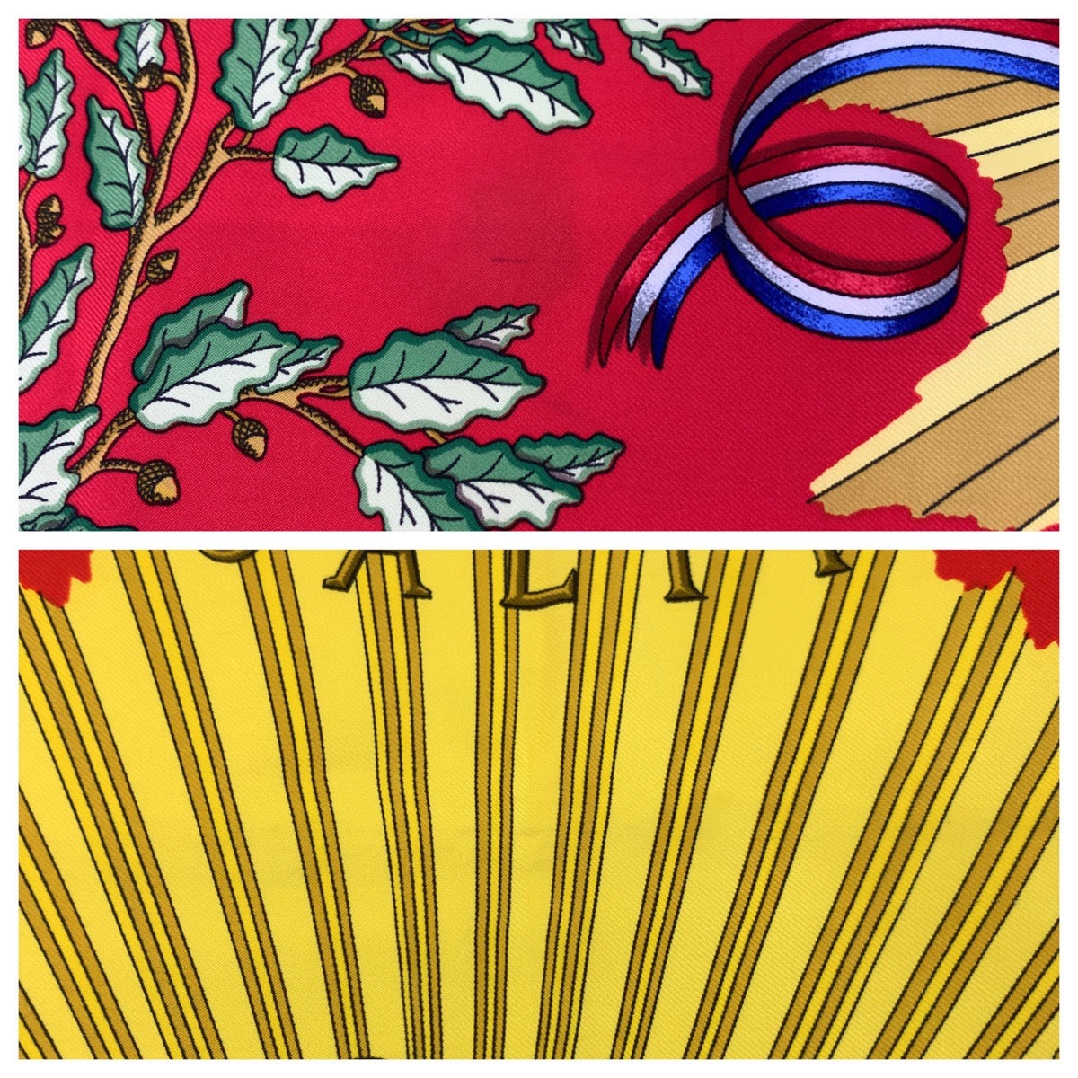 Hermes Scarf Silk Red Blue Multi Color 1789 Liberte Egalite Fraternite Republiq Carre90