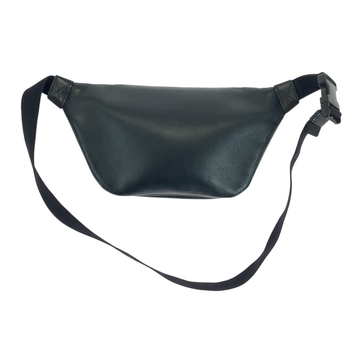 Balenciaga Sling Bag 552376 Leather Black Sling Bag Waist Bag Unisex Every Day Logo Print Mens