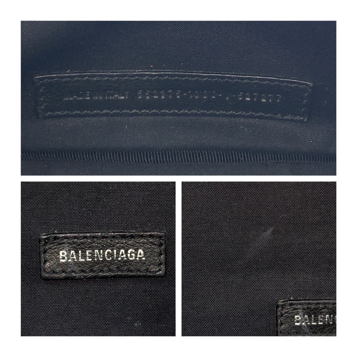 Balenciaga Sling Bag 552376 Leather Black Sling Bag Waist Bag Unisex Every Day Logo Print Mens