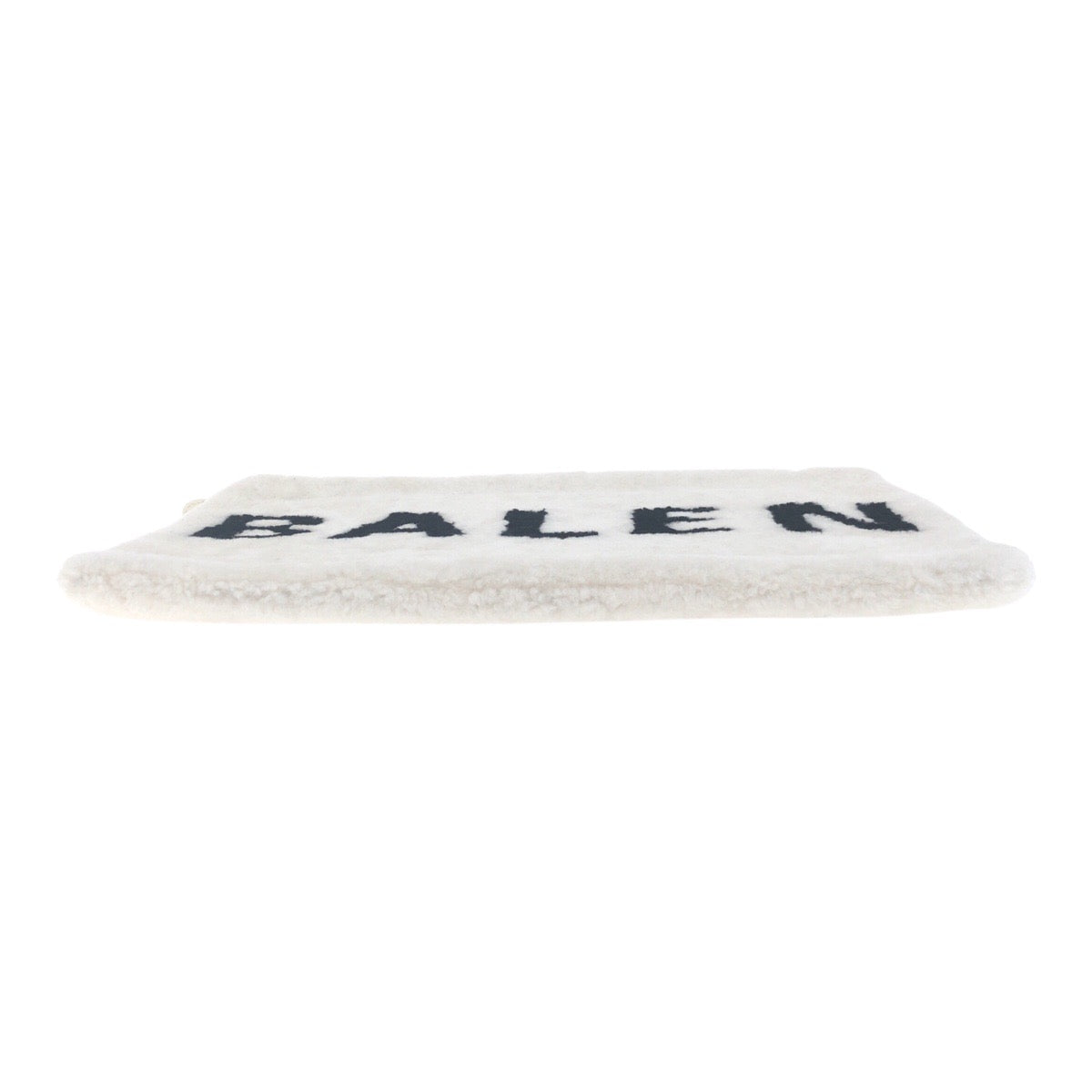 Balenciaga Clutch Bag 492681 Mouton White Silvermetal Clutch Bag Unisex Shearing Logo Mens