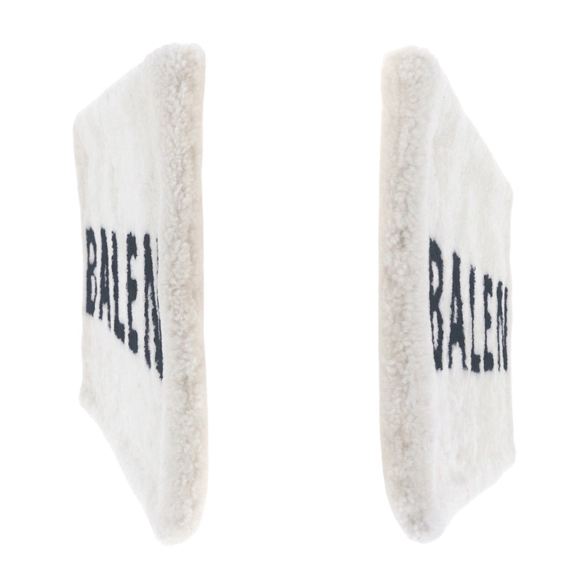 Balenciaga Clutch Bag 492681 Mouton White Silvermetal Clutch Bag Unisex Shearing Logo Mens