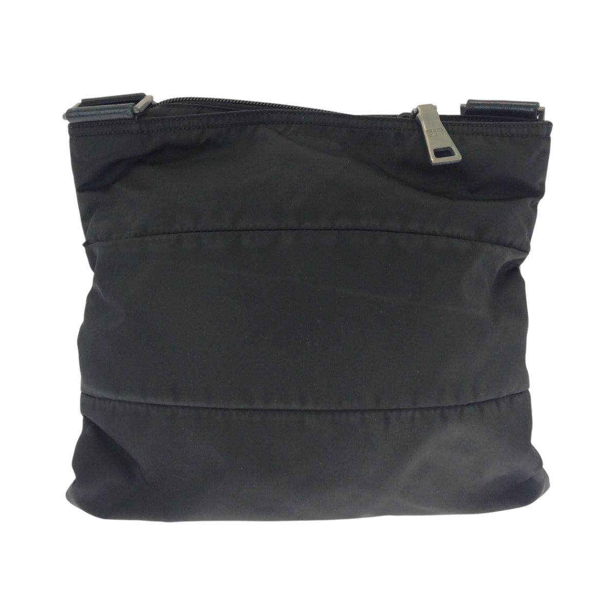 Prada Shoulder Bag Nylon Black Test Triangle With Logo