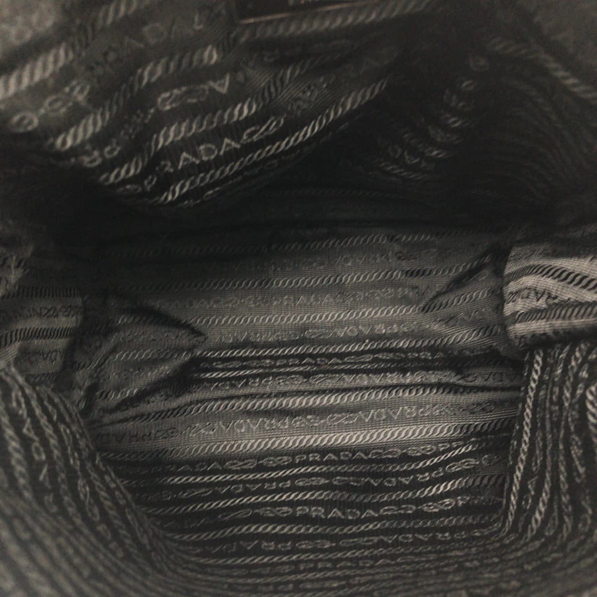 Prada Shoulder Bag Va0770 Nylon Black Silver Metal Test Logo