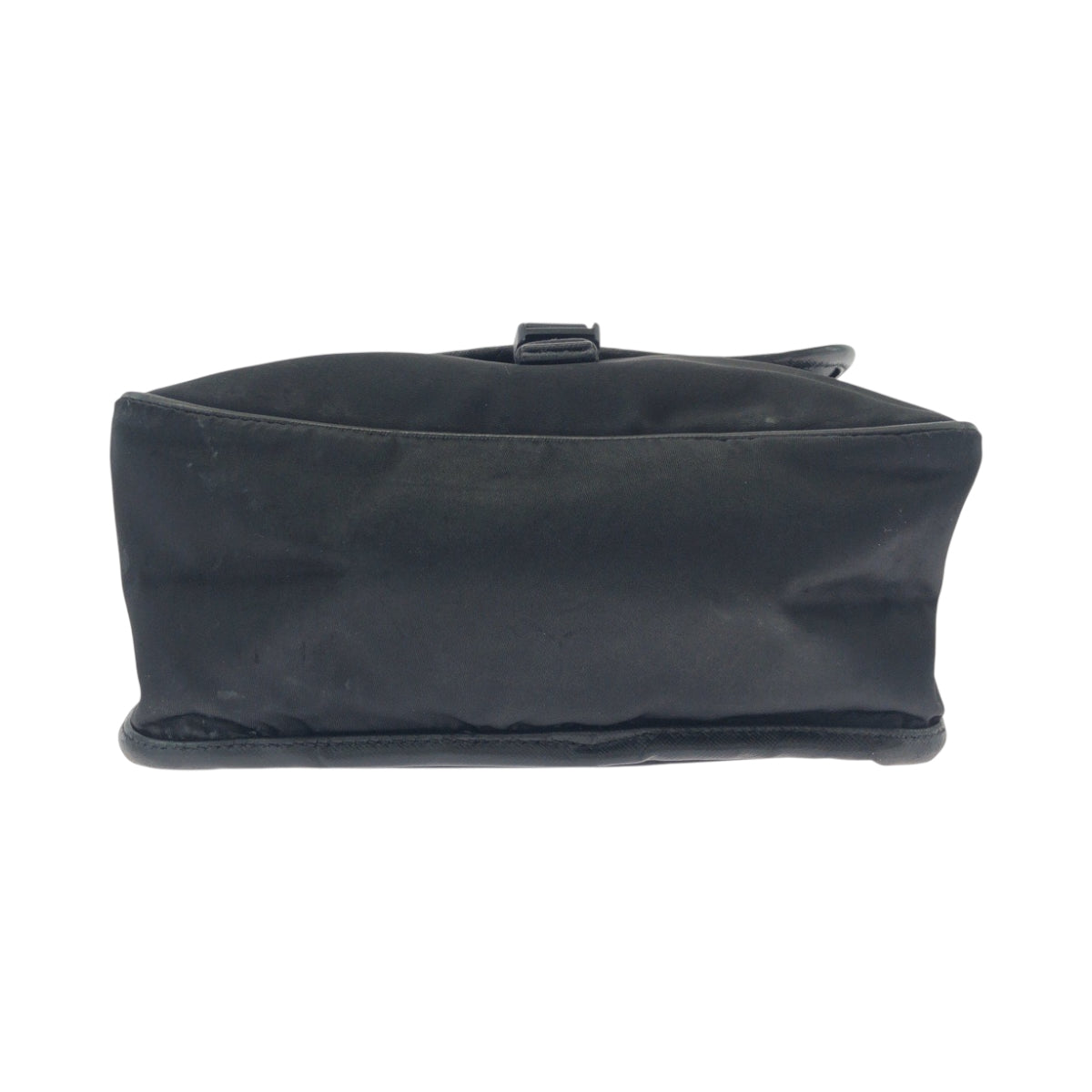 Prada Shoulder Bag Va0770 Nylon Black Silver Metal Test Logo