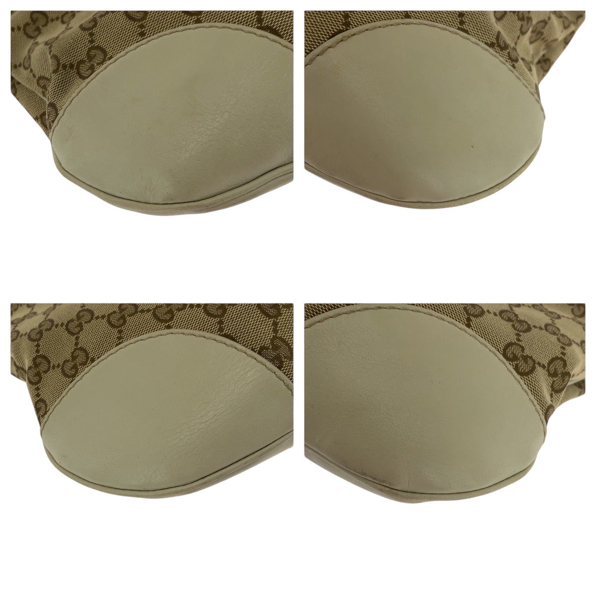 Gucci Shoulder Bag 257065 Gg Canvas Beige Ivory Gold Metal Shoulder Bag Pochette Sherry Line
