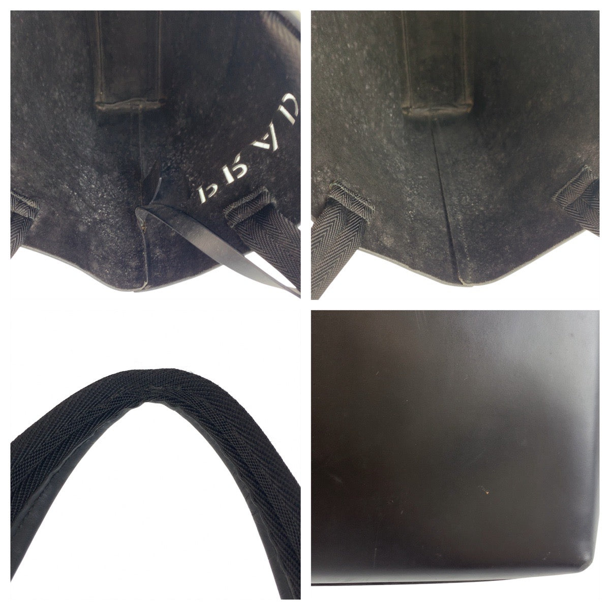 Prada Tote Bag Leather Black Black Tote Bag Handbag Punching Logo Women