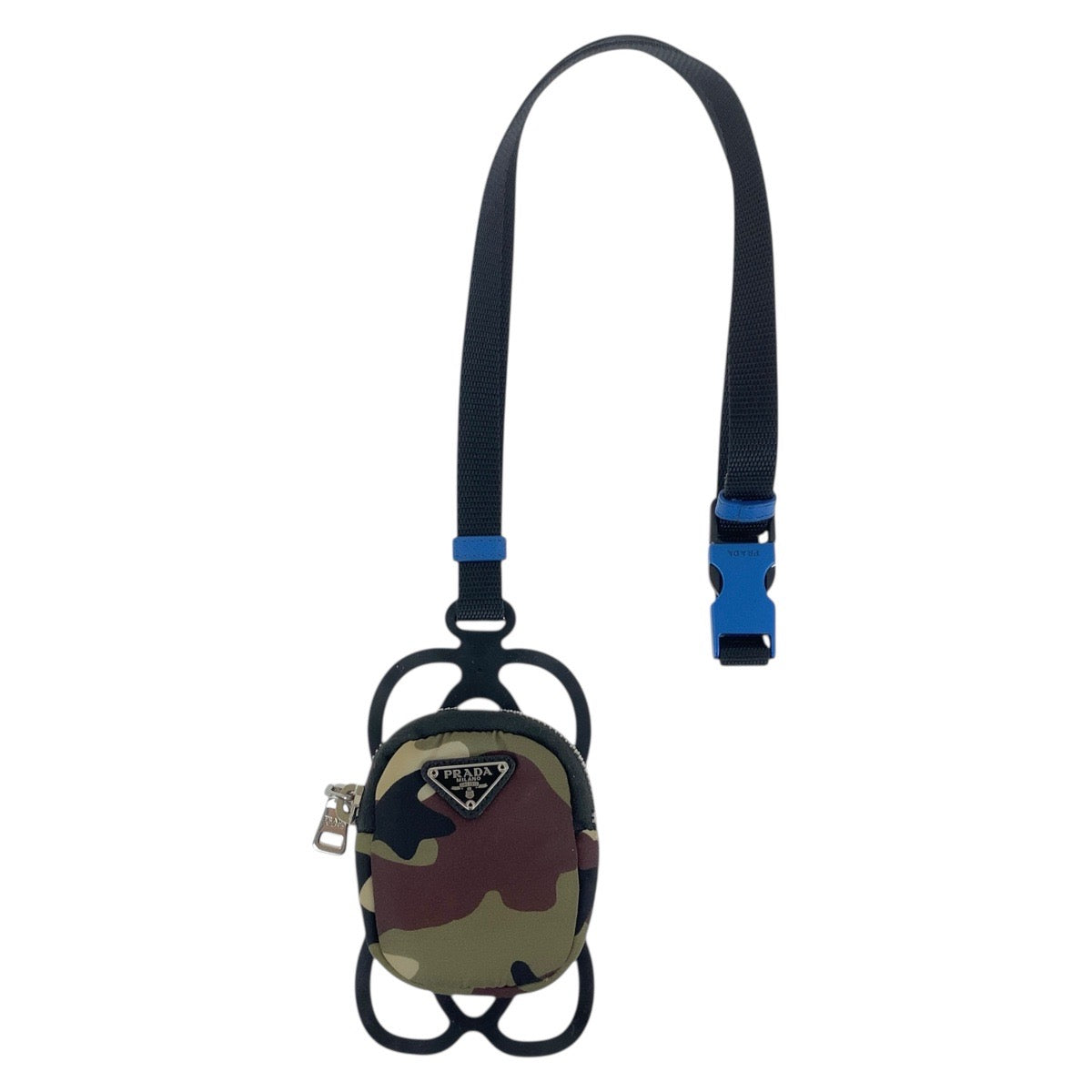 Prada Pouch Nylon Multicolor Test Triangle With Logo