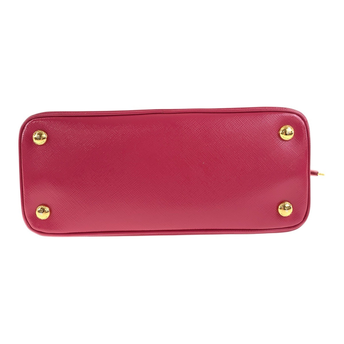 Prada Shoulder Bag Bl0838 Leather Pink Gold Metal Safiano Triangle With Logo