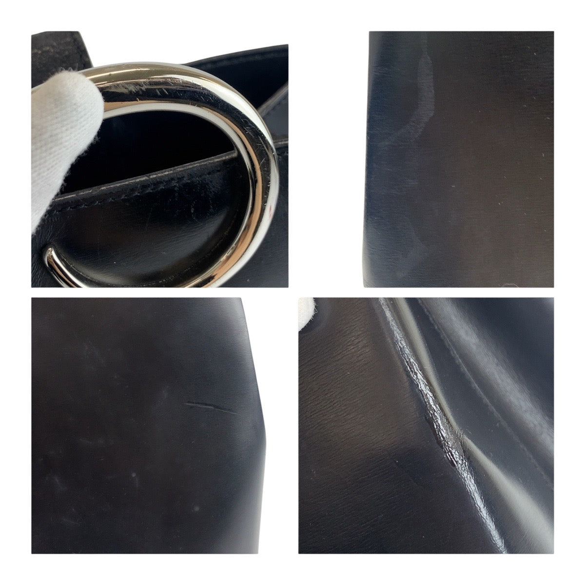 Cartier Shoulder Bag Leather Black Silvermetal Panthere