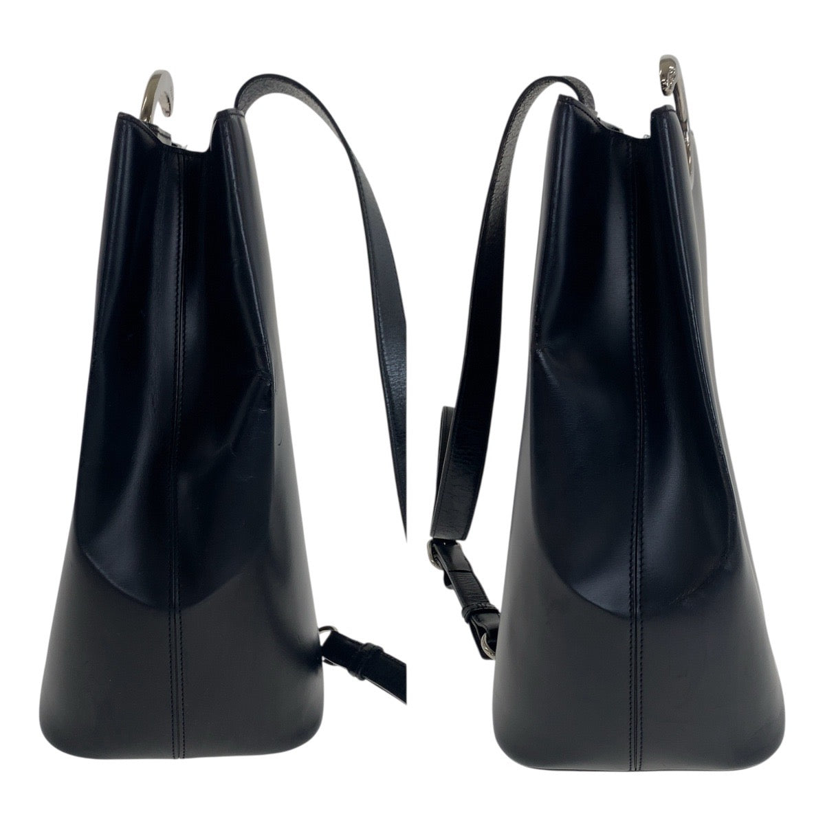 Cartier Shoulder Bag Leather Black Silvermetal Panthere