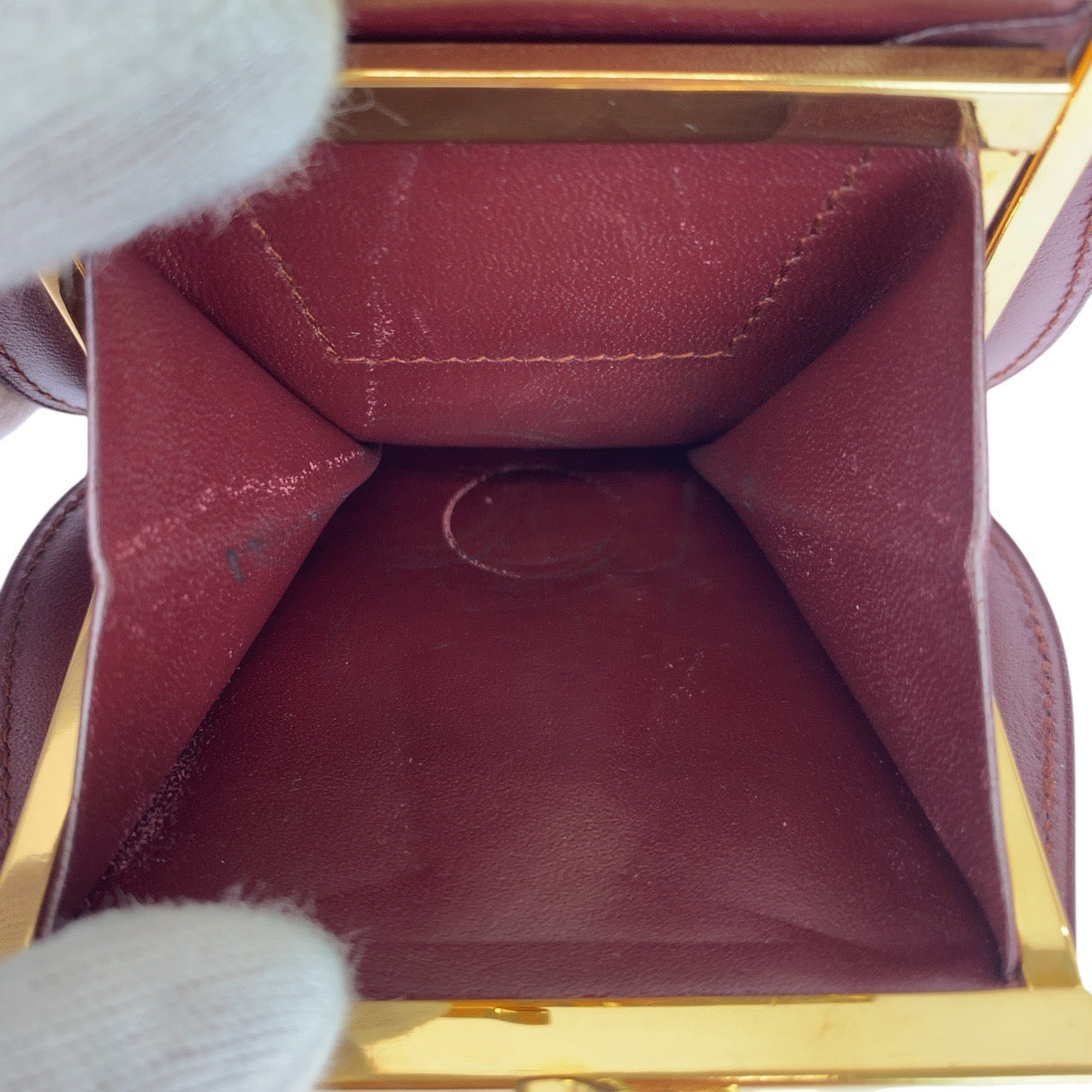 Cartier Coin Case Leather Bordeaux Must Line