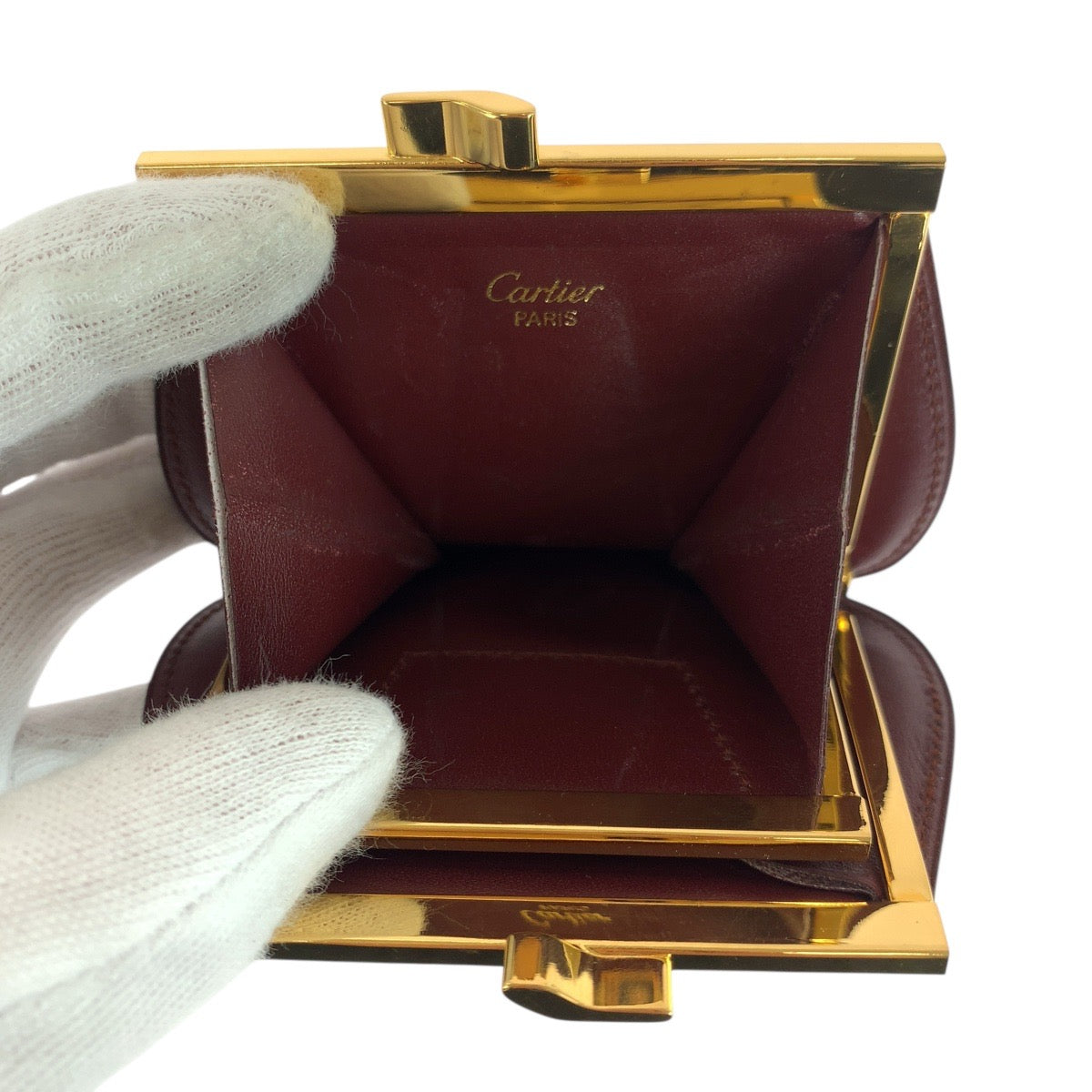 Cartier Coin Case Leather Bordeaux Must Line
