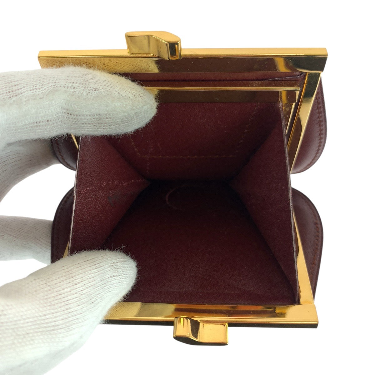 Cartier Coin Case Leather Bordeaux Must Line