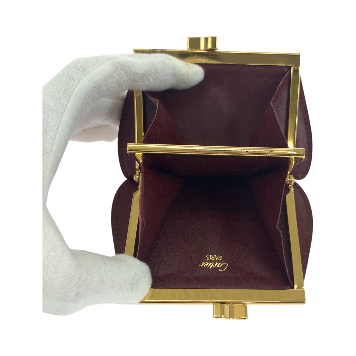 Cartier Coin Case Leather Bordeaux Must Line