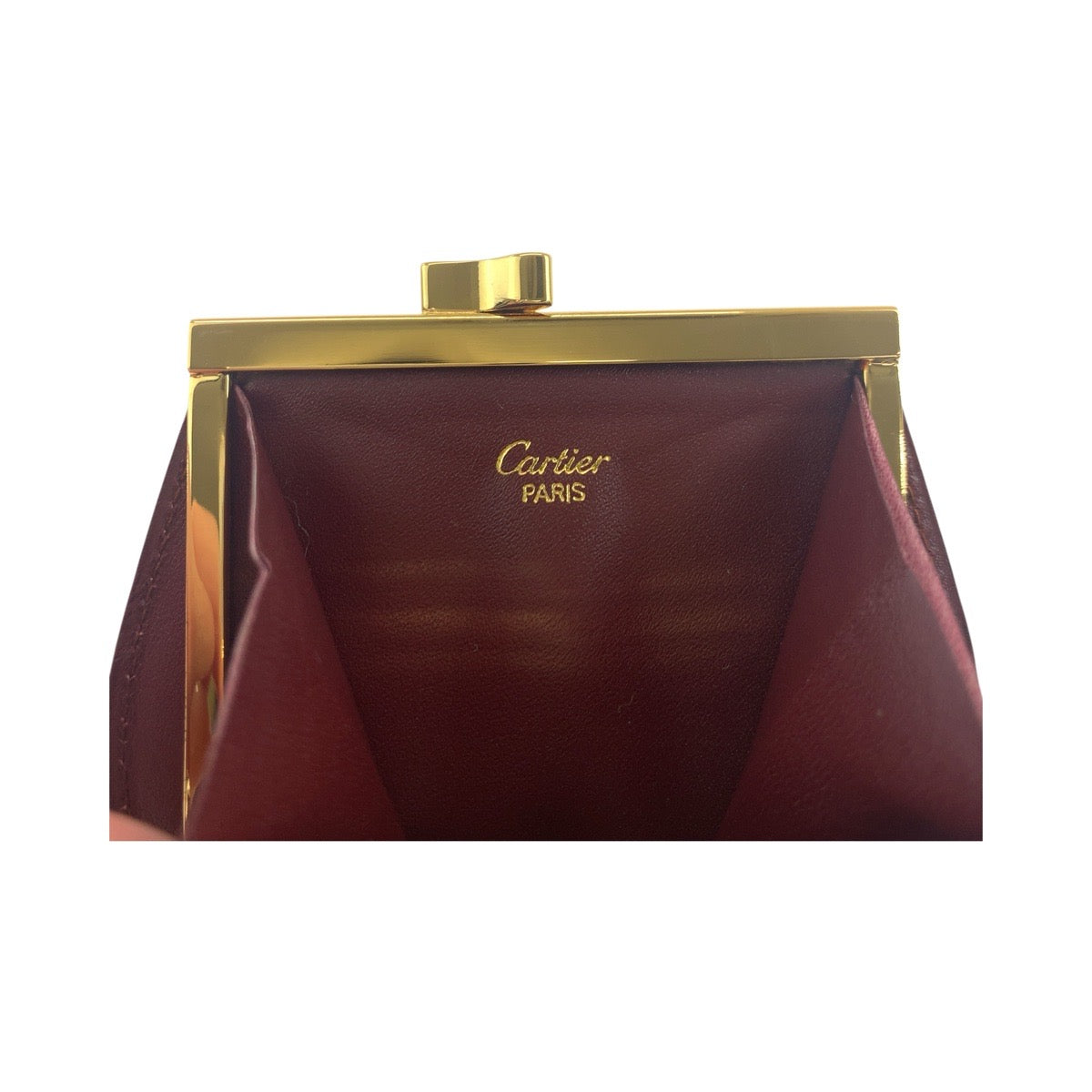 Cartier Coin Case Leather Bordeaux Must Line