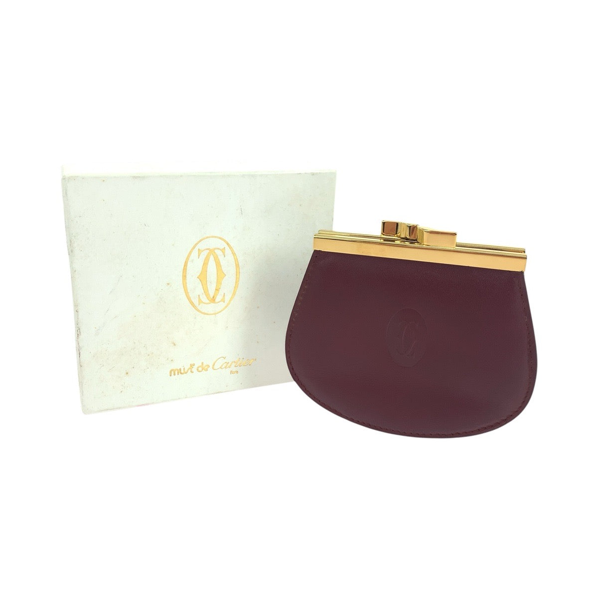 Cartier Coin Case Leather Bordeaux Must Line