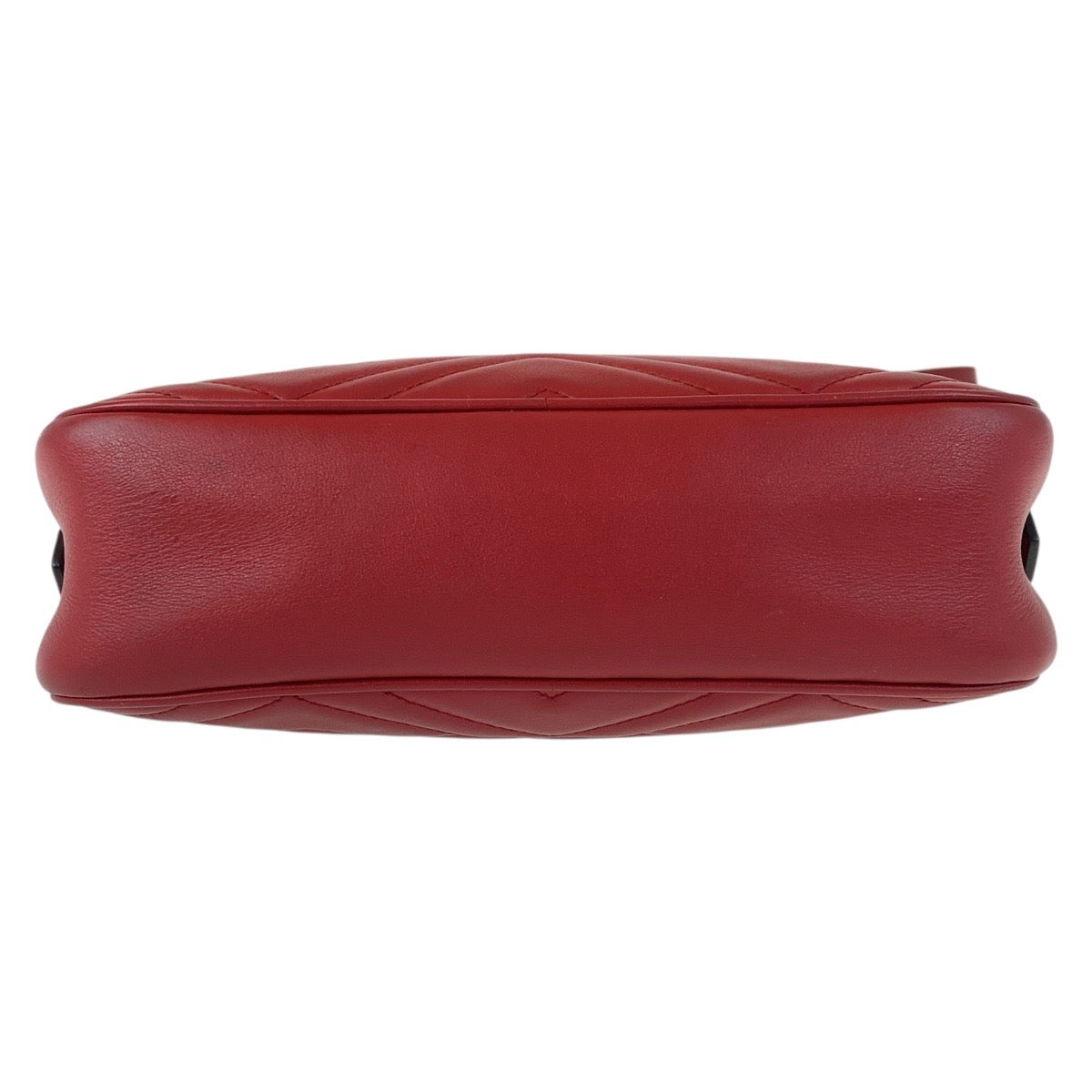 Gucci Shoulder Bag 447632 Leather Red Gold Metal Gg Marmont
