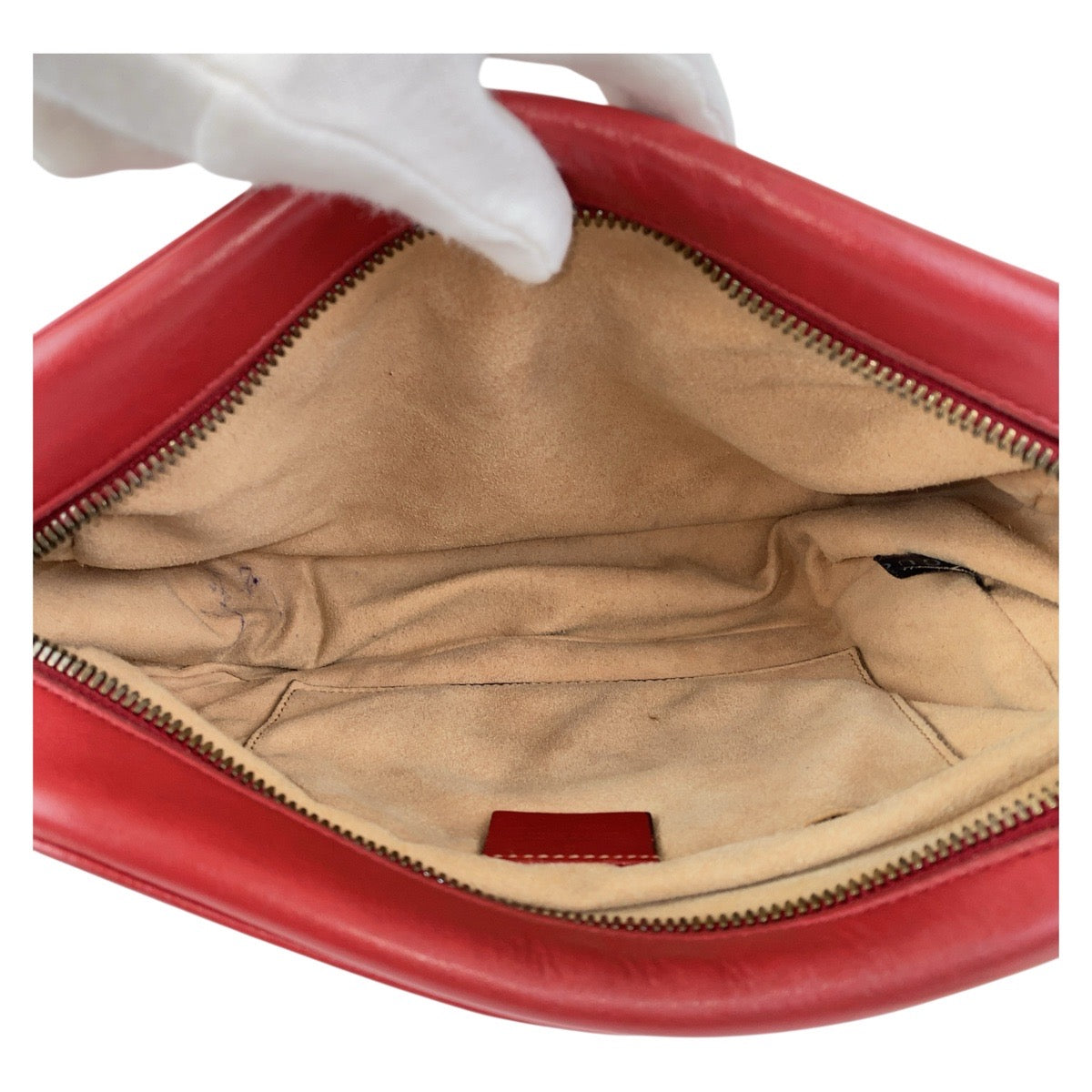 Gucci Shoulder Bag 447632 Leather Red Gold Metal Gg Marmont