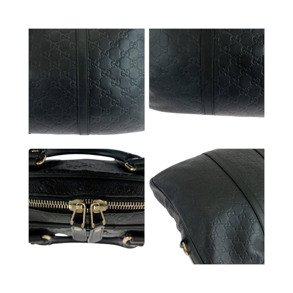 Gucci Business Bag 208463 Leather Black Silvermetal Guccisima