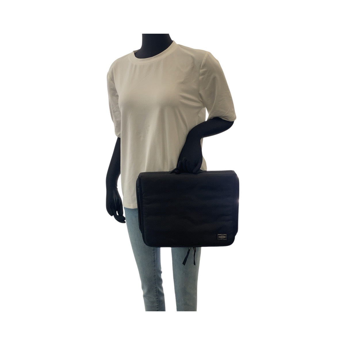 Porter Handbag Nylon Black Silvermetal