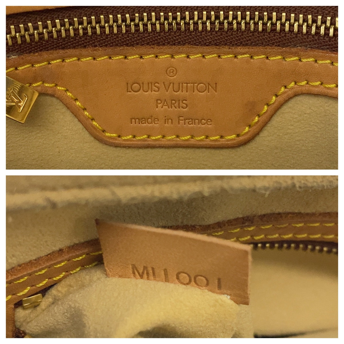 Louis Vuitton Shoulder Bag M51146 Pvc Brown Gold Metal Monogram Loopingmm