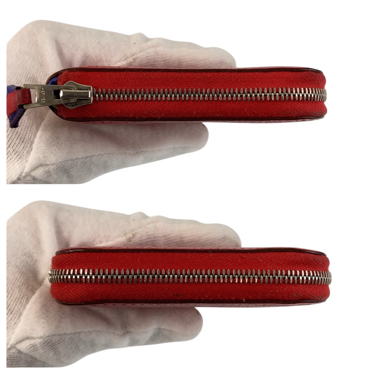 Hermes Bifold Wallet Epsom Bougainvillea Red Silvermetal Azap Silk Inn Compact