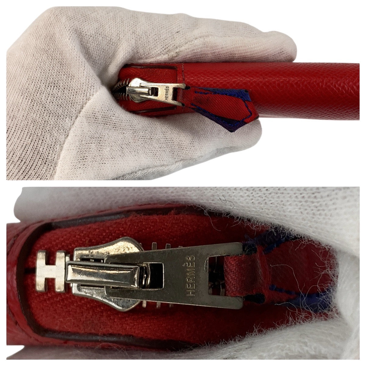 Hermes Bifold Wallet Epsom Bougainvillea Red Silvermetal Azap Silk Inn Compact