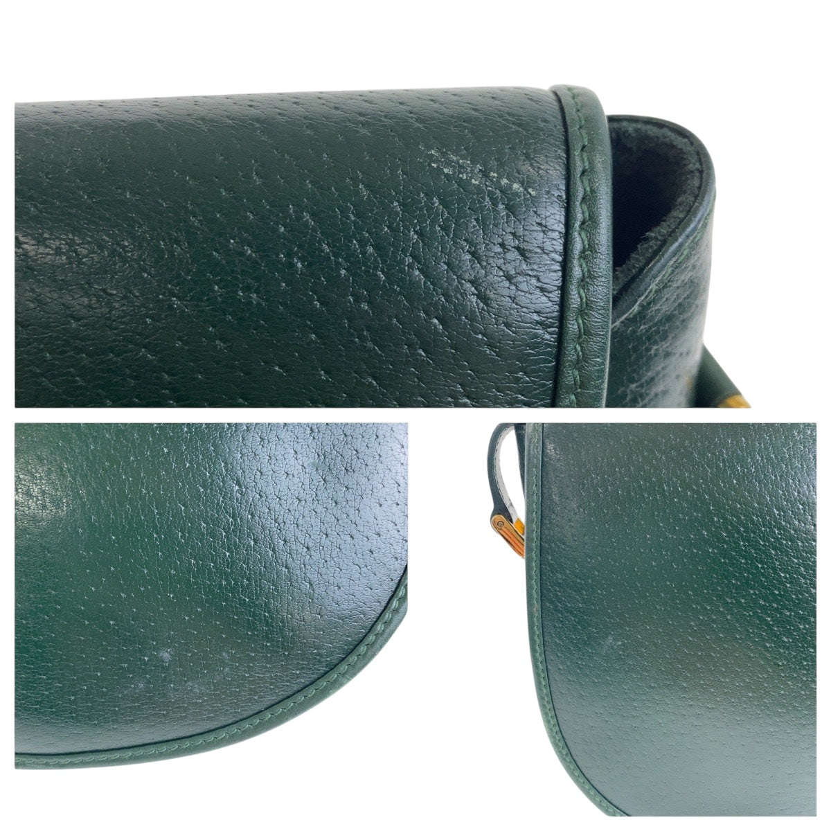 Gucci Shoulder Bag 007 261 0074 Leather Green Old Gucci