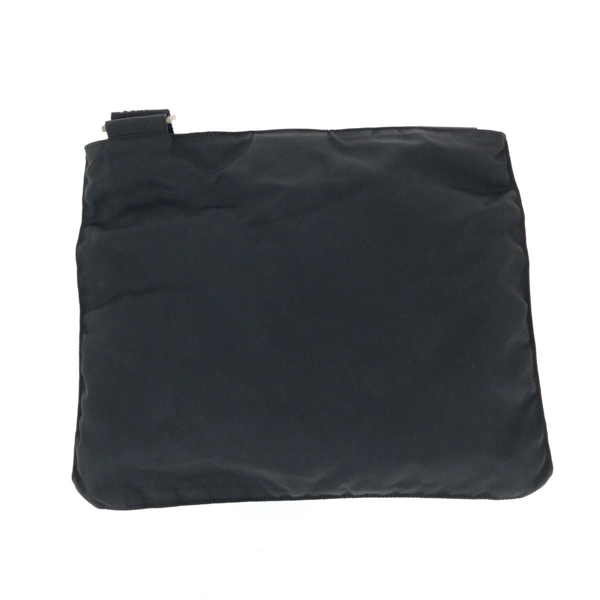 Prada Shoulder Bag Nylon Black Silvermetal Test Triangle With Logo