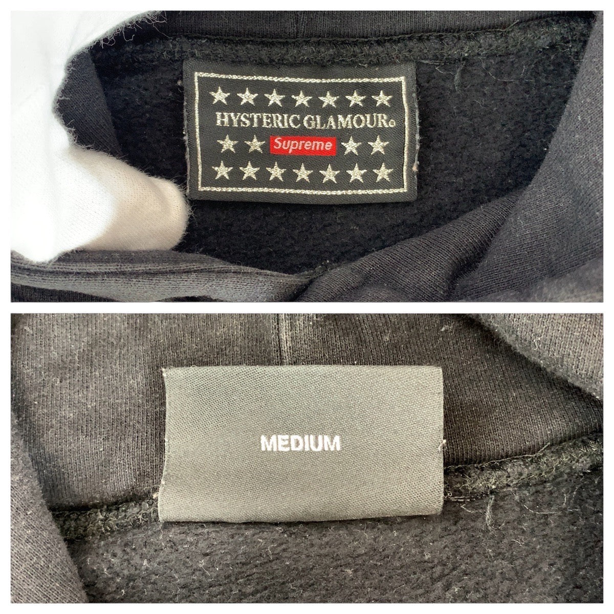 Supreme Hoodie Cotton Black Black Hysteric Glamour Collaboration M