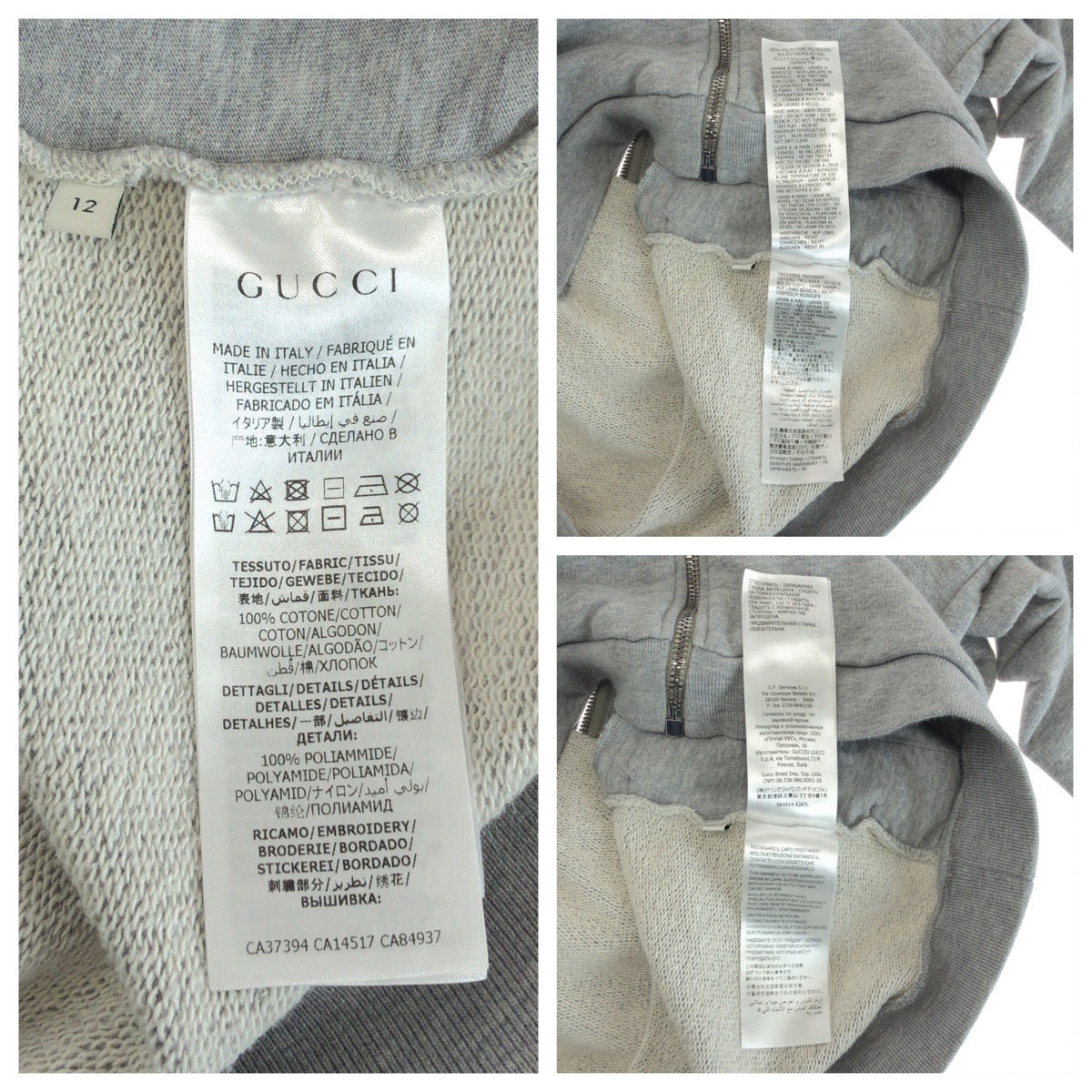 Gucci Sweat Cotton Multicolor Sherry 12